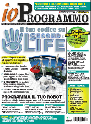 Copertina ioProgrammo, ottobre 2007
